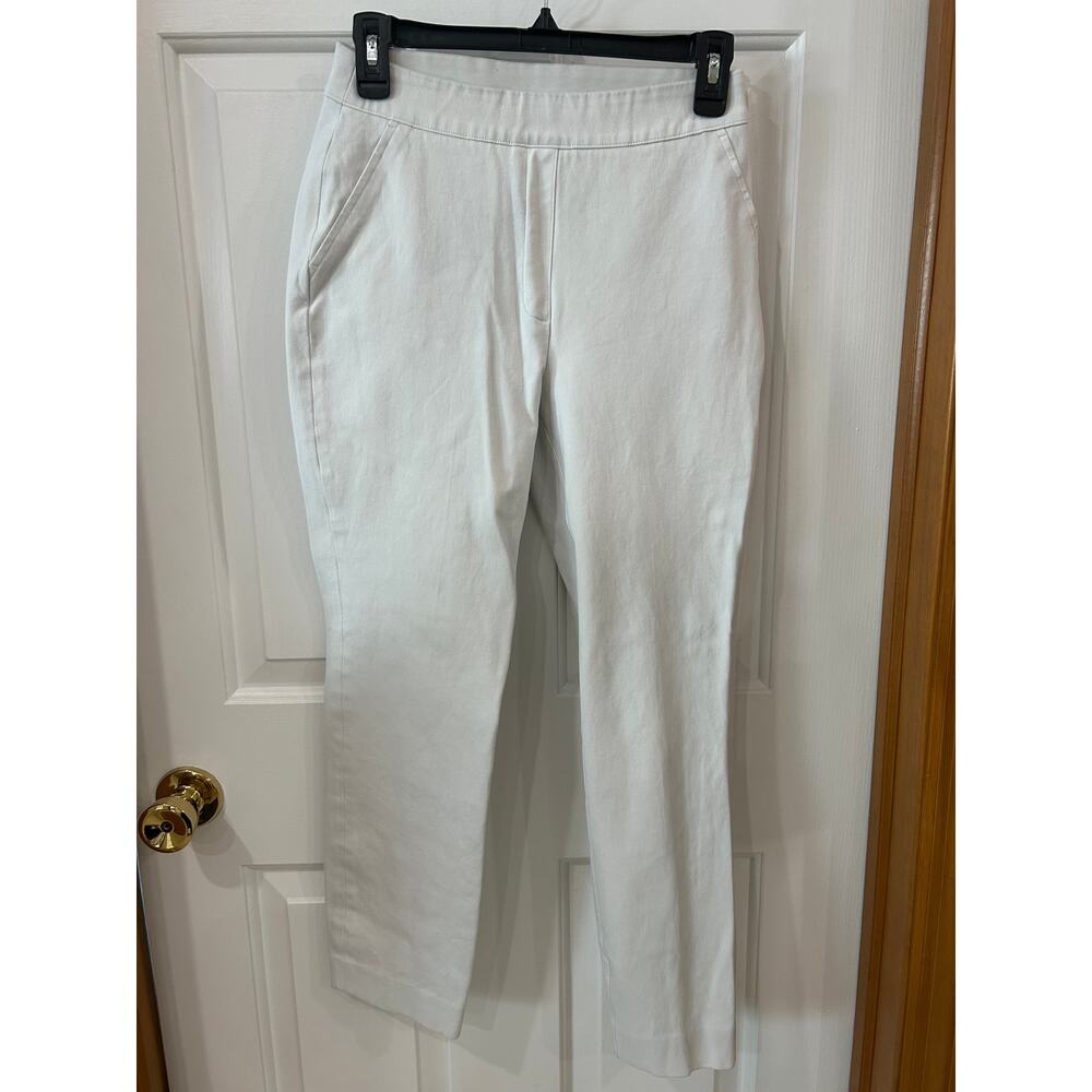 Spanx white slim straight pull on cropped 2 pocket size small